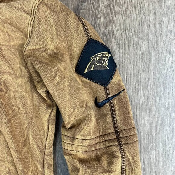 Nike NFL Carolina Panthers Salute to Service 2023 Sideline Brown Hoodie Sz M - Picture 3 of 8